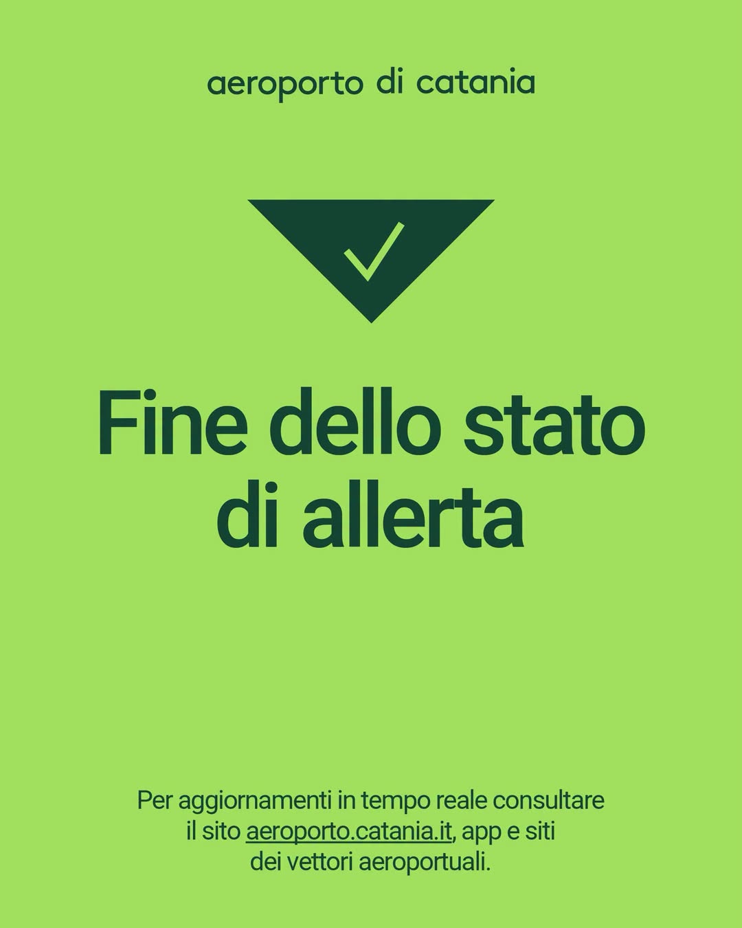 Immagine Aeroporto di Catania, situazione voli per l'attività dell'Etna: gli aggiornamenti