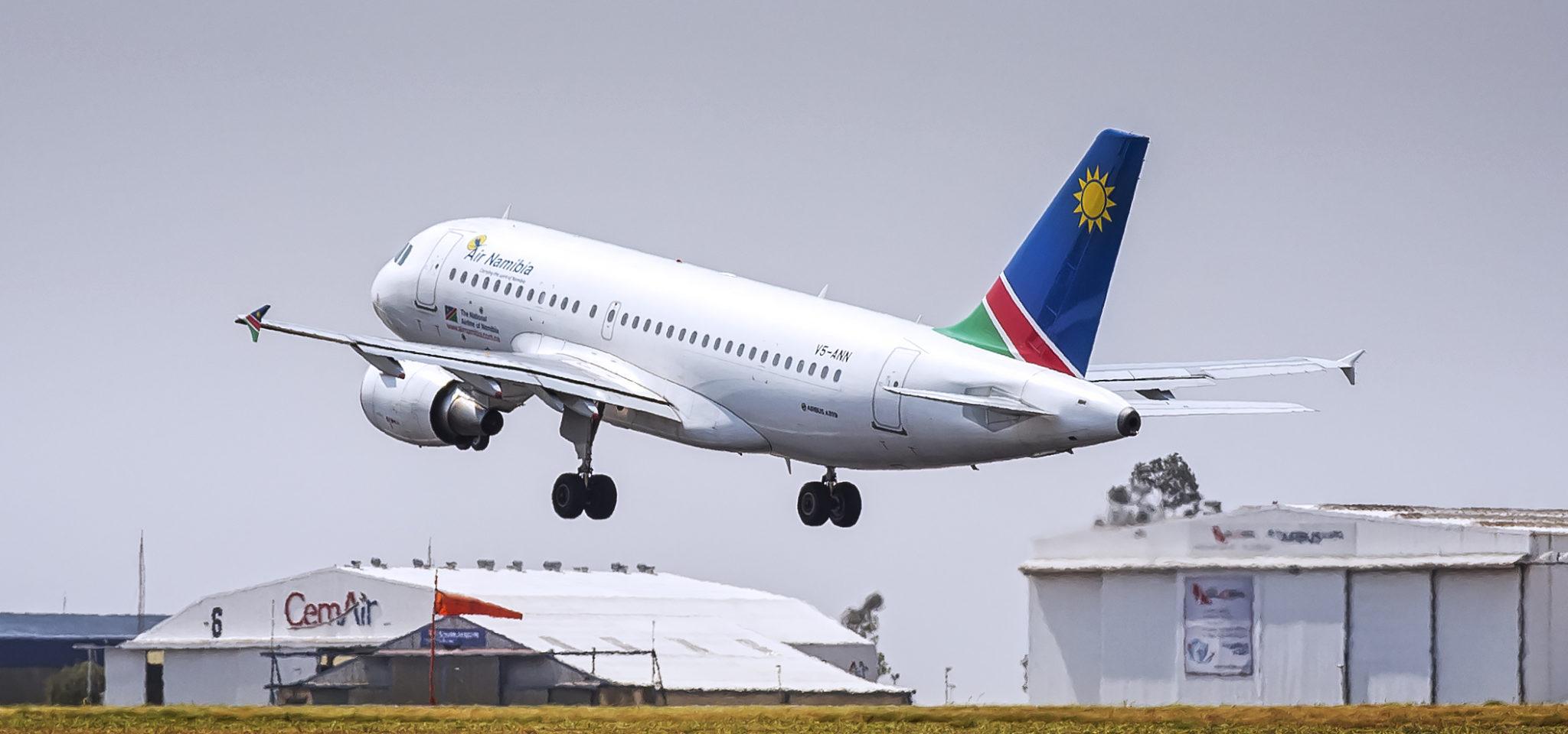 Immagine di sfondo della pagina Coronavirus Air Namibia sospende tutti i voli
