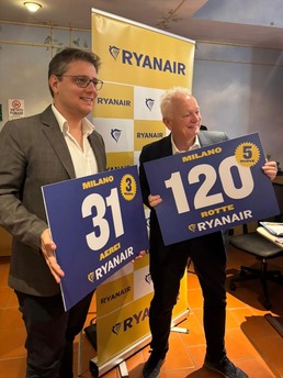 Immagine di sfondo della pagina Ryanair potenzia la Lombardia per l’inverno 2025