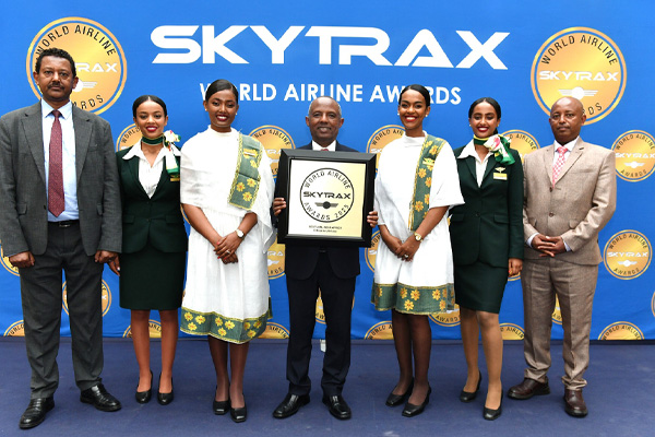 Immagine di sfondo della pagina Ethiopian Airlines trionfa agli SKYTRAX 2025 con 4 premi