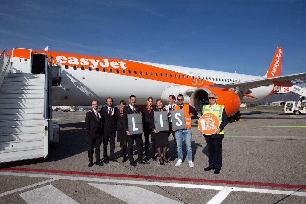 Immagine di sfondo della pagina easyJet, al via volo Bergamo-Lisbona