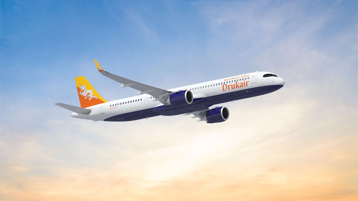 Immagine di sfondo della pagina Drukair  Royal Bhutan Airlines,  espande la flotta con nuovi  A320neo e A321XLR