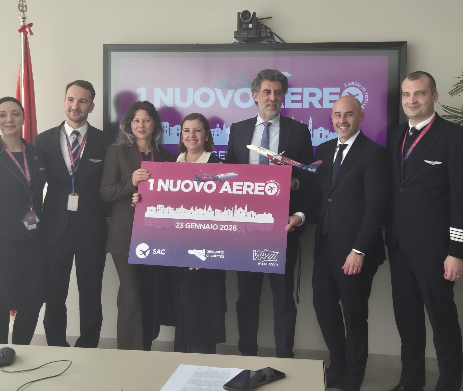 Immagine Wizz Air rafforza la Sicilia: terzo A321neo basato a Catania da maggio 2026