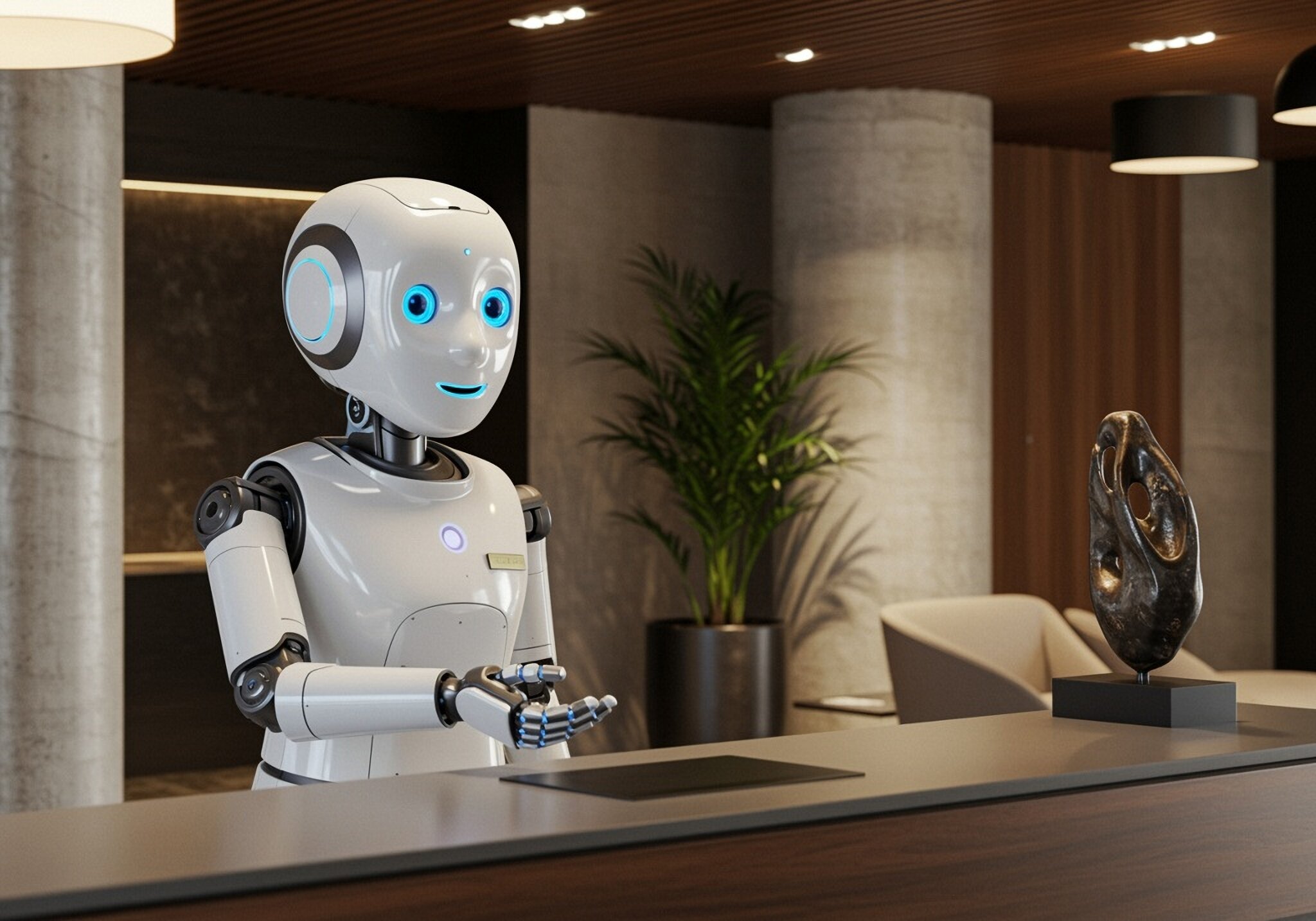 Immagine di sfondo della pagina L’hotel del futuro è già qui: intelligenza artificiale, robot e avatar rivoluzionano l’accoglienza