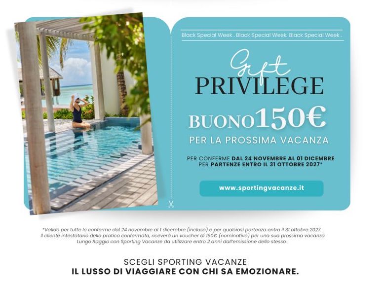 Immagine Sporting Vacanze presenta “Black Special Week – L’eleganza del doppio”
