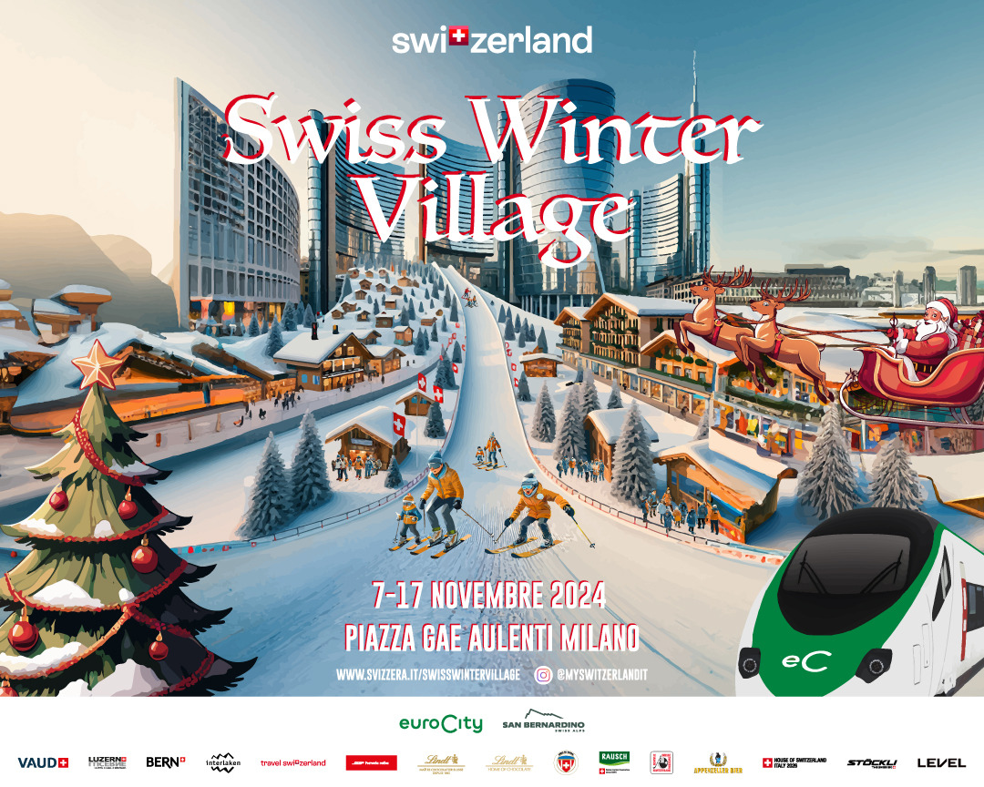 Immagine di sfondo della pagina Aperto lo Swiss Winter Village a Milano