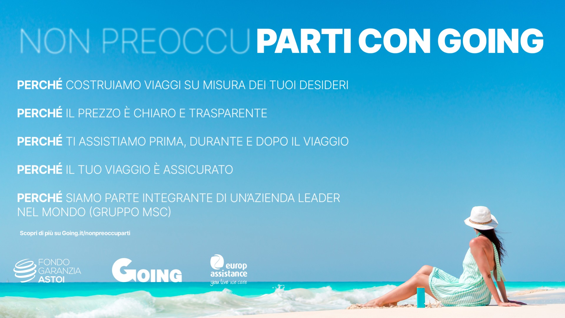 Immagine Going rilancia il valore del tour operator con la campagna “Non preoccuPARTI con Going”