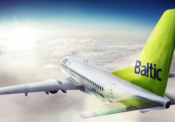 Immagine di sfondo della pagina airBaltic, più posti sugli Airbus A220-300