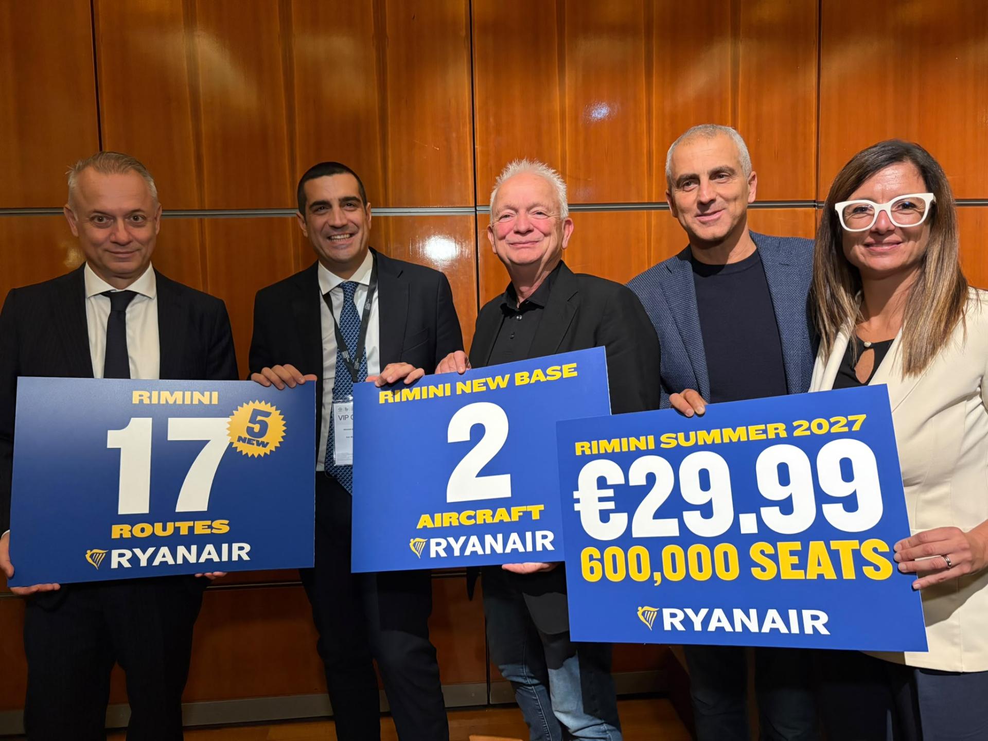 Immagine Ryanair apre una nuova base a Rimini: 2 aerei e 5 nuove rotte per l’estate 2027