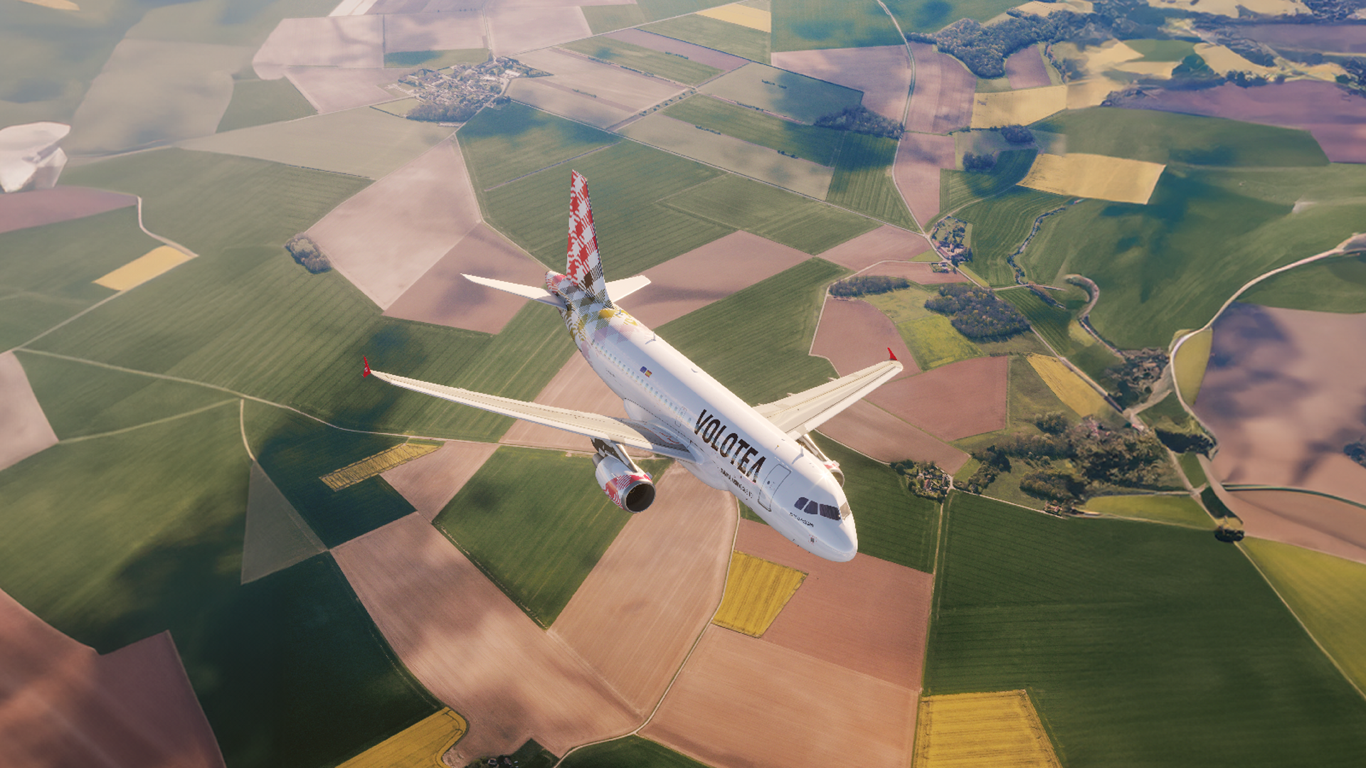 Immagine di sfondo della pagina Volotea vola più sostenibile: raggiunto l’obiettivo 2030 già nel 2024
