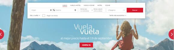 Immagine di sfondo della pagina Vuela, Vuela, la nuova campagna di Iberia