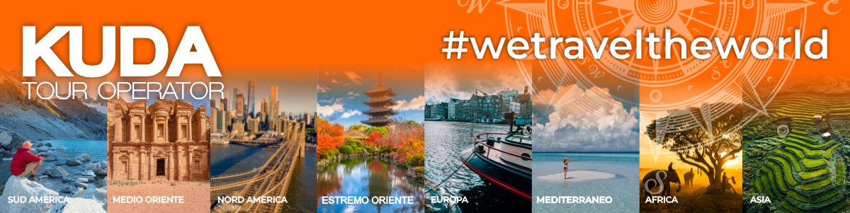 Immagine di sfondo della pagina Wetraveltheworld, il nuovo contest di Kuda Tour Operator