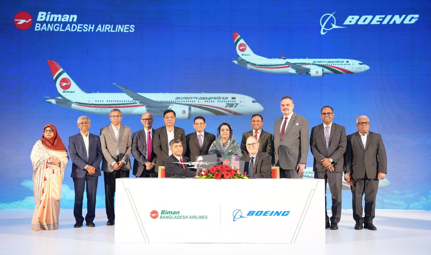 Immagine di sfondo della pagina Biman Bangladesh Airlines ordina 14 aeromobili Boeing 787 Dreamliner e 737 MAX