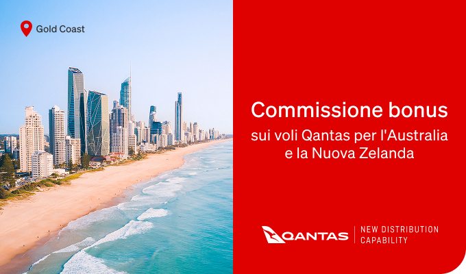 Immagine Qantas incentiva le adv: fino al 5% di commissione bonus sulle prenotazioni per Australia e Nuova Zelanda
