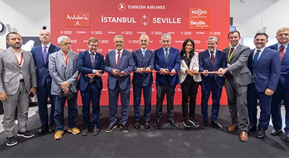 Immagine di sfondo della pagina Turkish Airlines inaugura i voli per Siviglia, sesta destinazione spagnola della compagnia