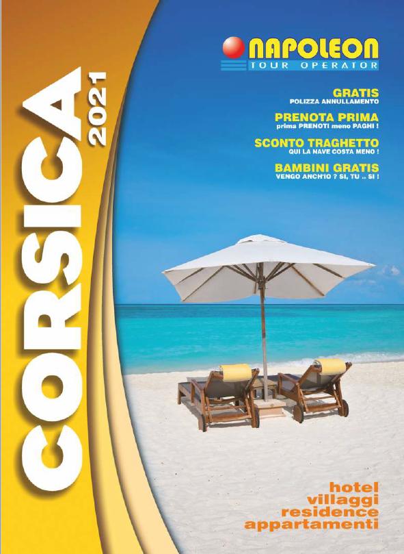 Immagine di sfondo della pagina Nuovo catalogo Corsica per Napoleon Tour Operator