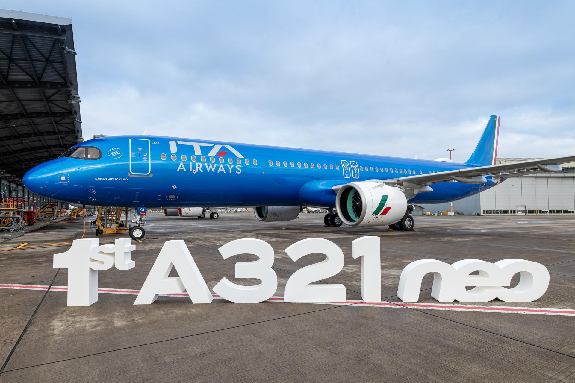 Immagine di sfondo della pagina Gli interni dell'A321neo ITA Airways
