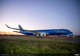 Immagine di sfondo della pagina Primo A350 per ITA Airways