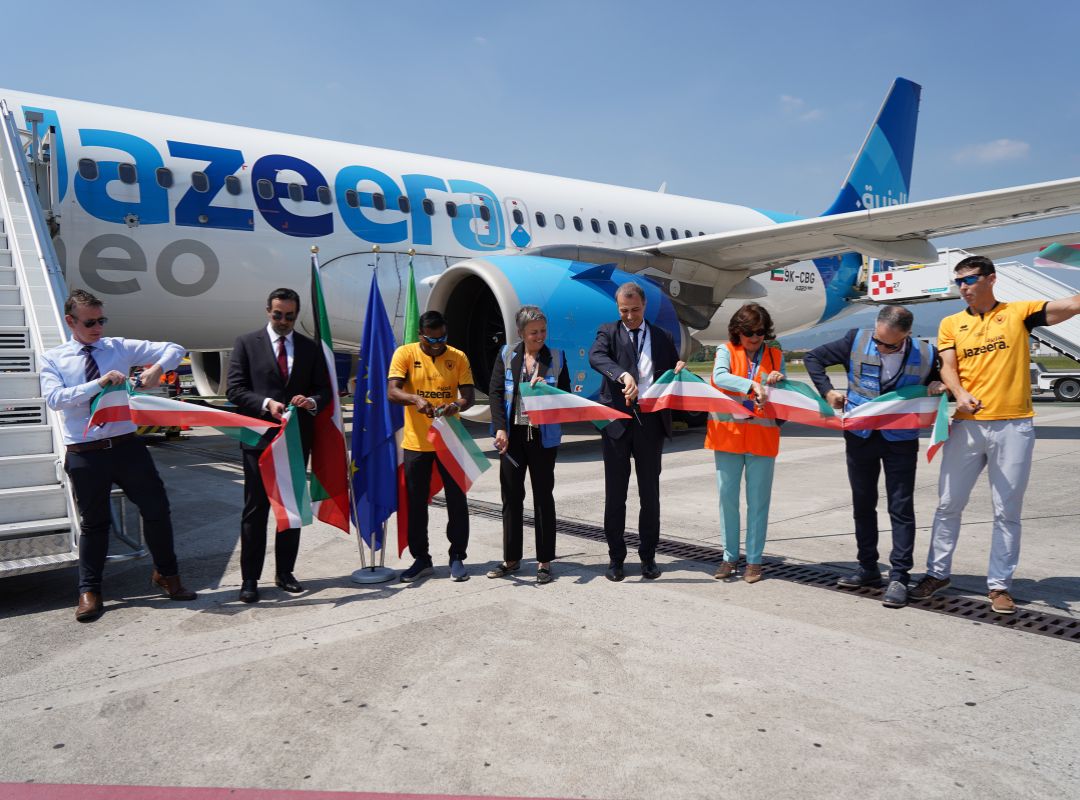 Immagine di sfondo della pagina Jazeera Airways inaugura il volo diretto Kuwait City–Milano Bergamo