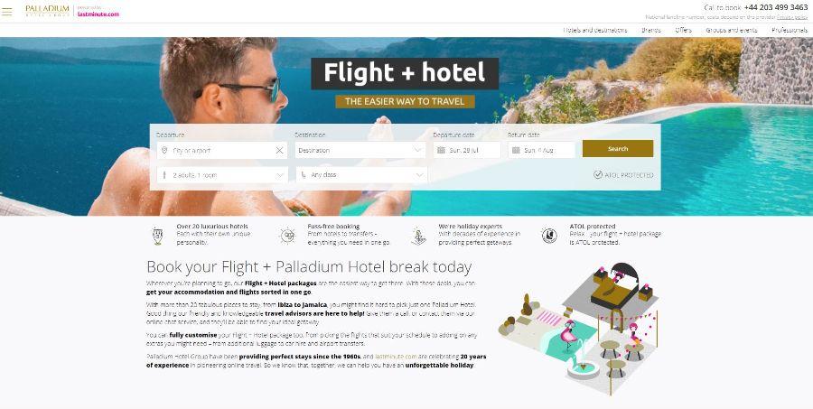 Immagine di sfondo della pagina Palladium Hotel Group, accordo con Lastminute.com