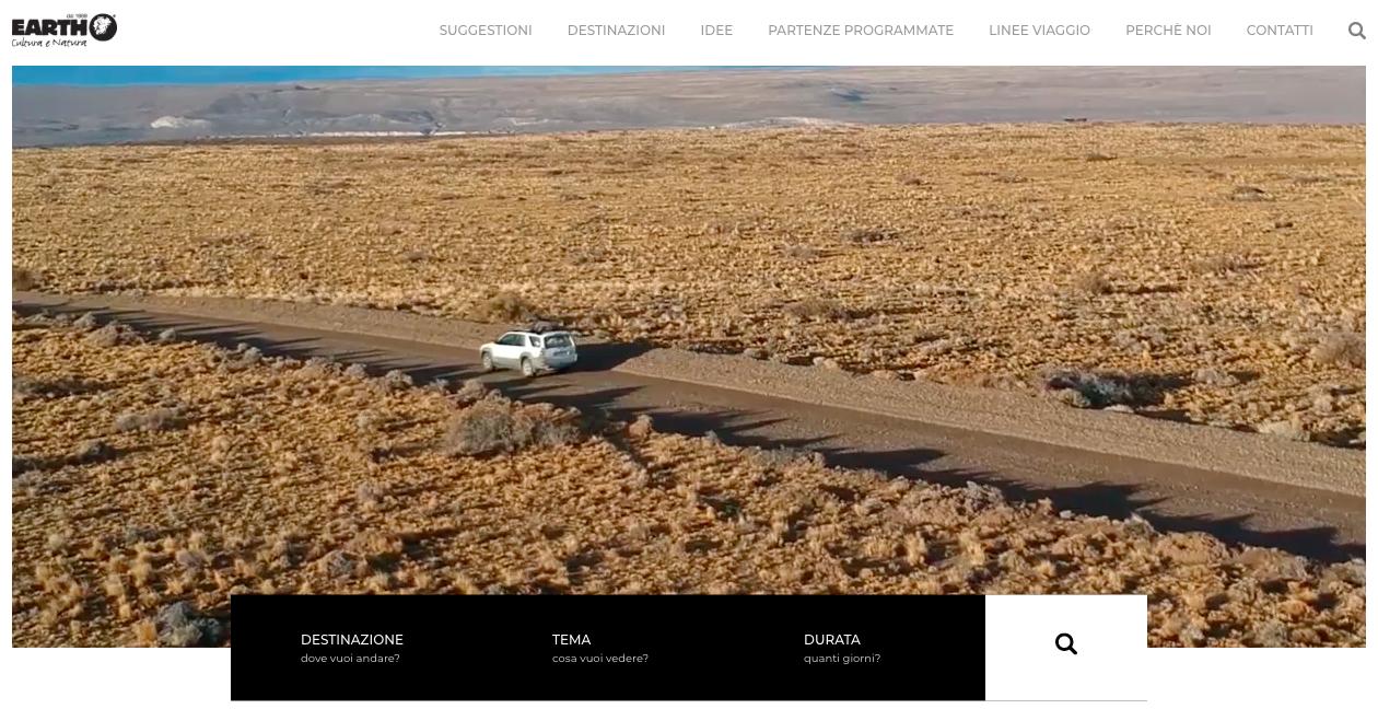Immagine di sfondo della pagina Nuovo look per Earth Cultura e Natura