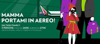 Immagine di sfondo della pagina Alitalia per le famiglie lancia Saltasu Family