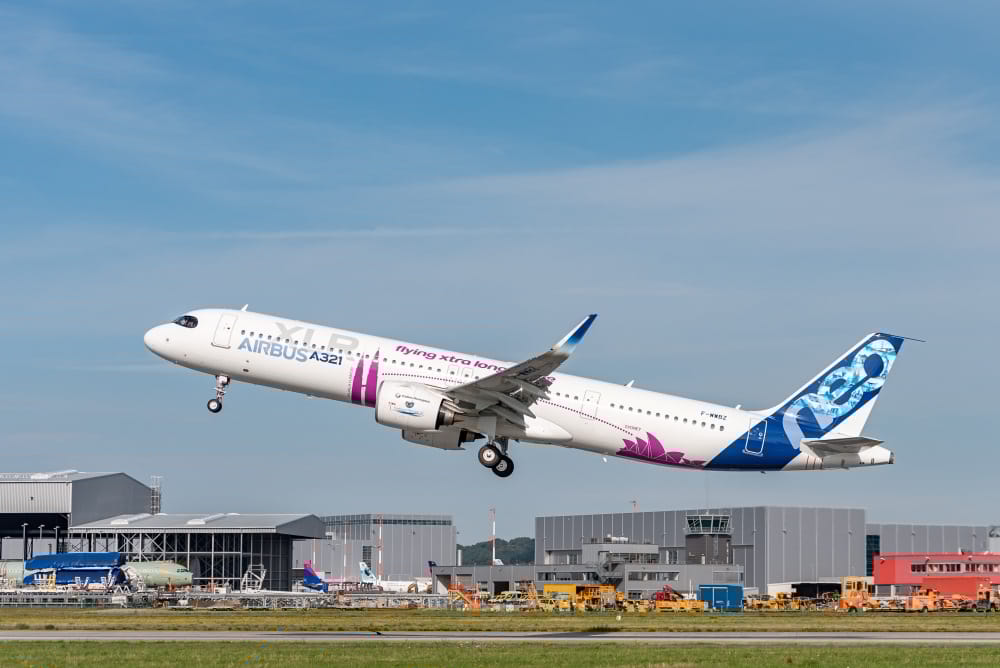 Immagine di sfondo della pagina L'Airbus A321XLR con motore Pratt & Whitney riceve la certificazione di tipo EASA