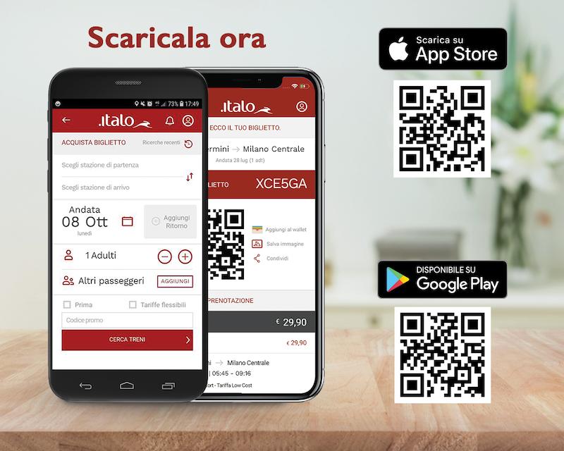 Immagine di sfondo della pagina Una nuova app per Italo