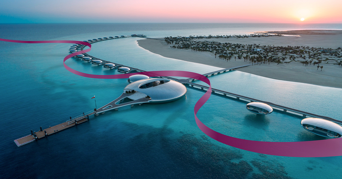 Immagine di sfondo della pagina Shura Island e il Mar Rosso pronti all’apertura: arriva il volo diretto di Qatar Airways