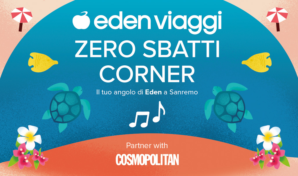 Immagine Eden Viaggi debutta al Festival di Sanremo con lo “Zero Sbatti Corner”