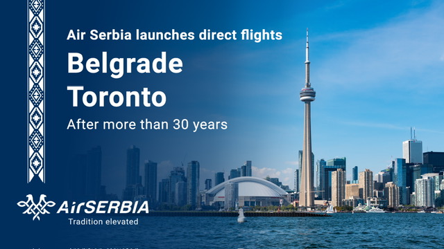 Immagine di sfondo della pagina Air Serbia ripristina voli diretti Belgrado – Toronto dopo oltre 30 anni