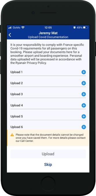 Immagine di sfondo della pagina Ryanair lancia il Covid-19 Travel Wallet