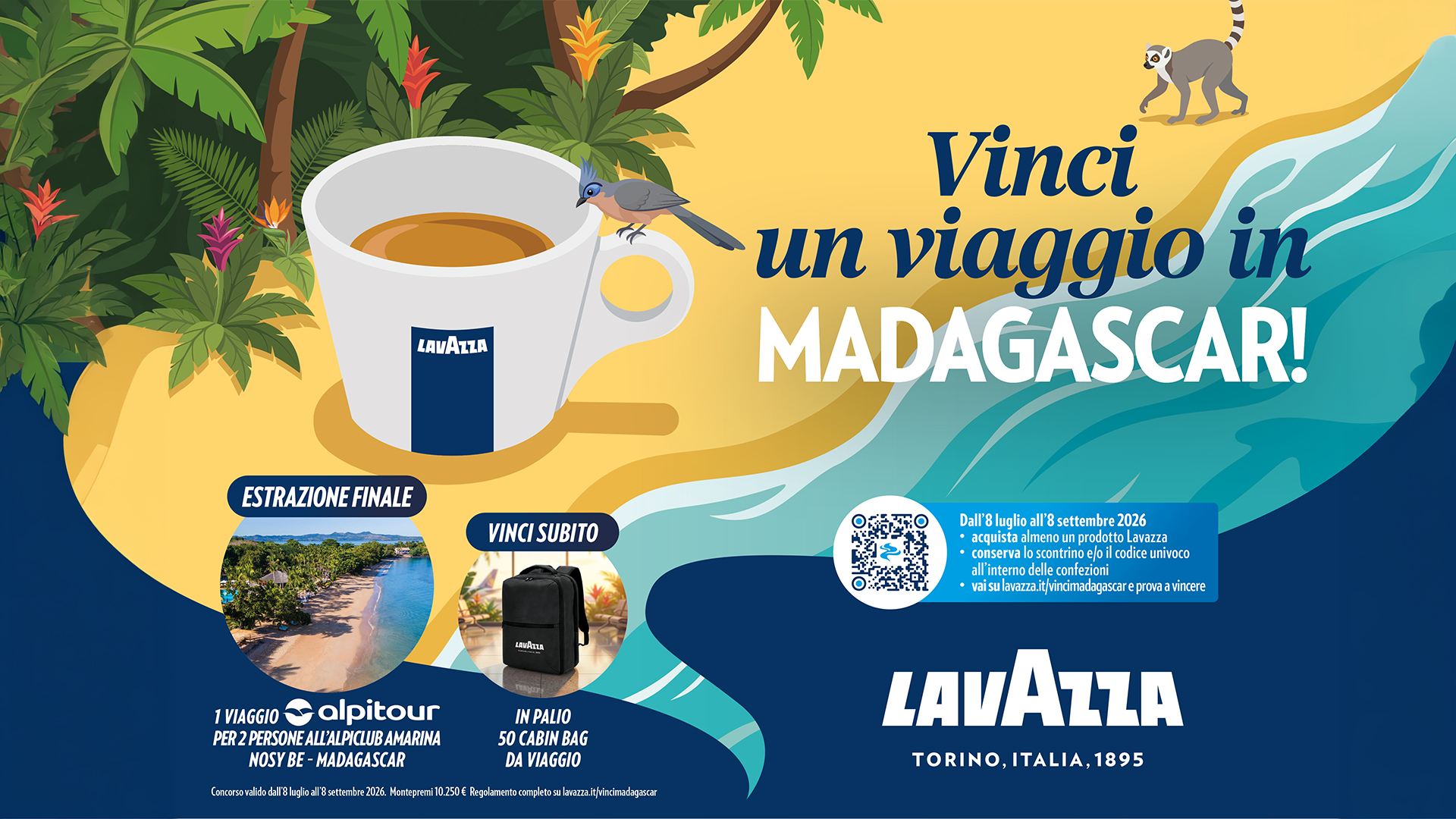 Immagine Alpitour e Lavazza insieme: con il caffè si può vincere un viaggio in Madagascar