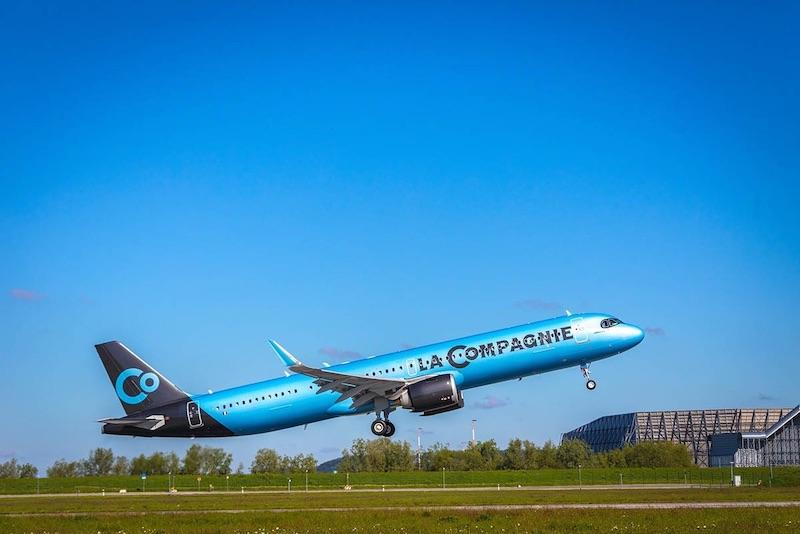 Immagine di sfondo della pagina La Compagnie, primo volo per l'Airbus A321neo 