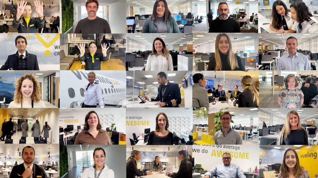 Immagine di sfondo della pagina Vueling compagnia aerea  Top Employer 2025 in Europa