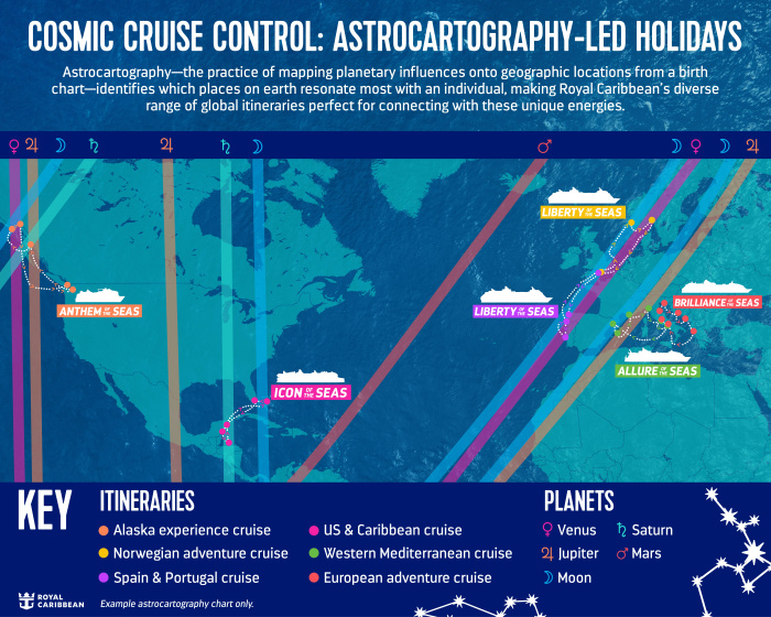Immagine Crocieristi sotto le stelle: Royal Caribbean lancia itinerari ispirati all’astrocartografia