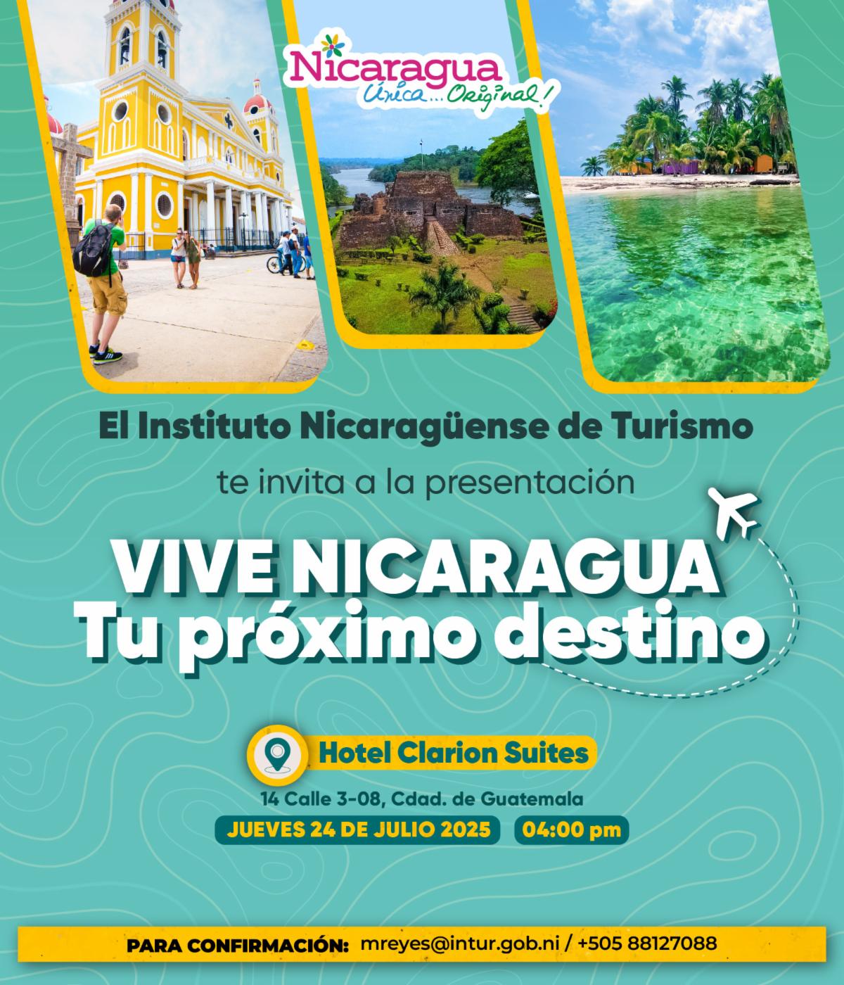 Immagine di sfondo della pagina Il Nicaragua presenta la sua offerta turistica a Guatemala: al via l’evento “Vive Nicaragua, tu próximo destino”