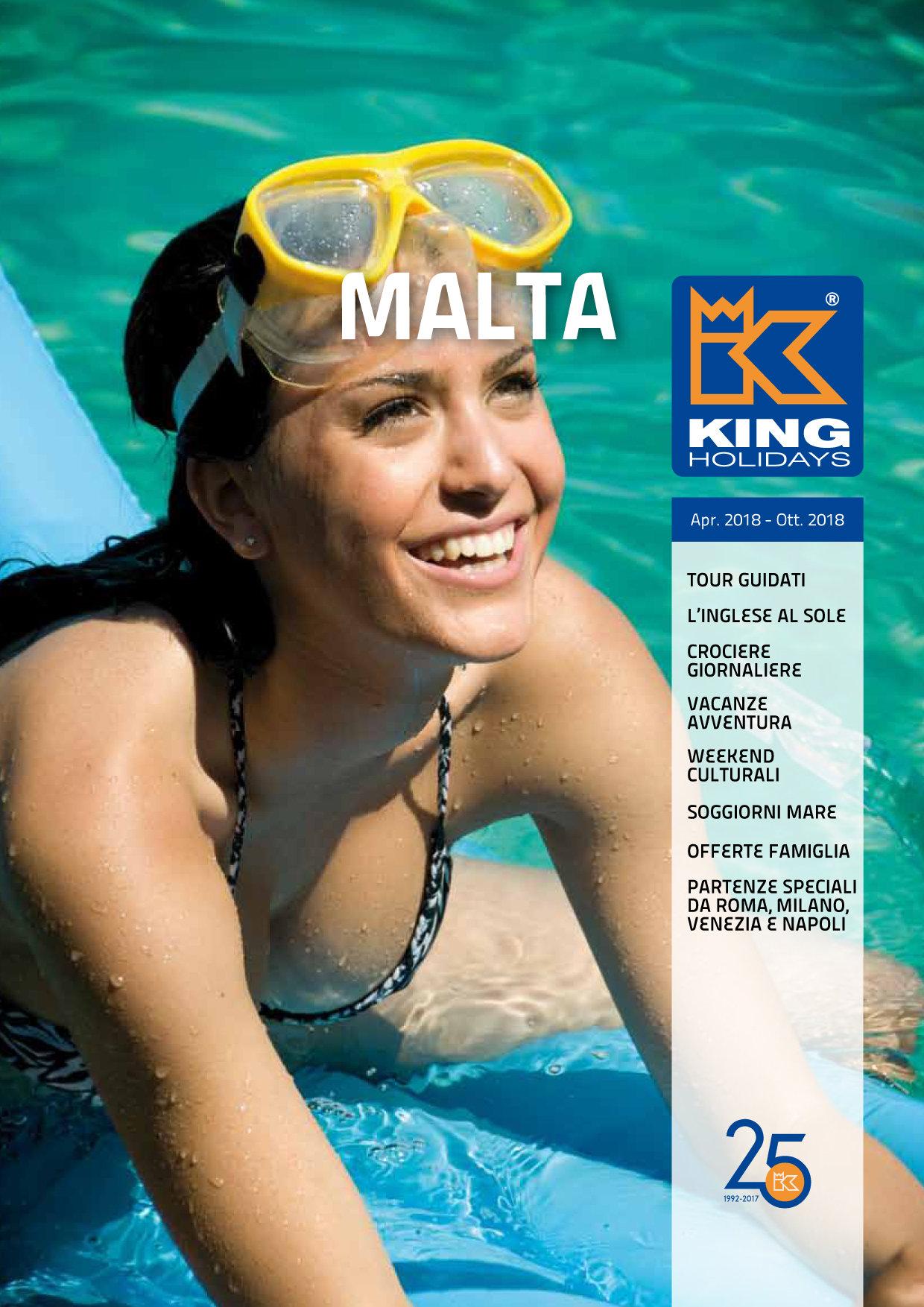 Immagine di sfondo della pagina King Holidays, le proposte per l'estate a Malta