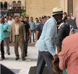 Immagine di sfondo della pagina Morgan Freeman in Egitto  per un film documentario sulla cultura egiziana. Utile alla promozione turismo culturale 