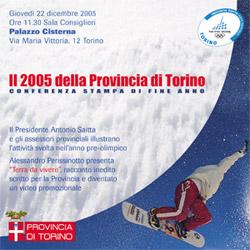 Immagine di sfondo della pagina Il bilancio di fine anno verso le Olimpiadi: Il 2005 della Provincia di Torino