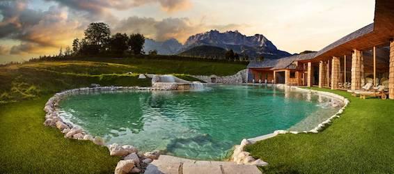 Immagine di sfondo della pagina Al Biohotel Stanglwirt nuove zone spa per un totale di 12.000 mq