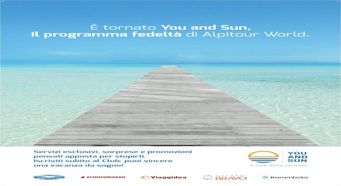 Immagine di sfondo della pagina Alpitour, torna You and Sun, il programma di loyalty