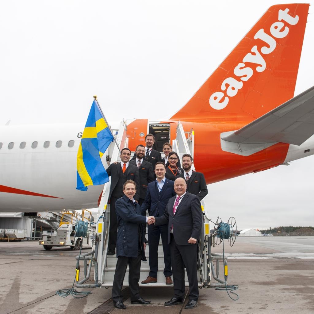 Immagine di sfondo della pagina easyJet, nuovo volo Malpensa-Stoccolma