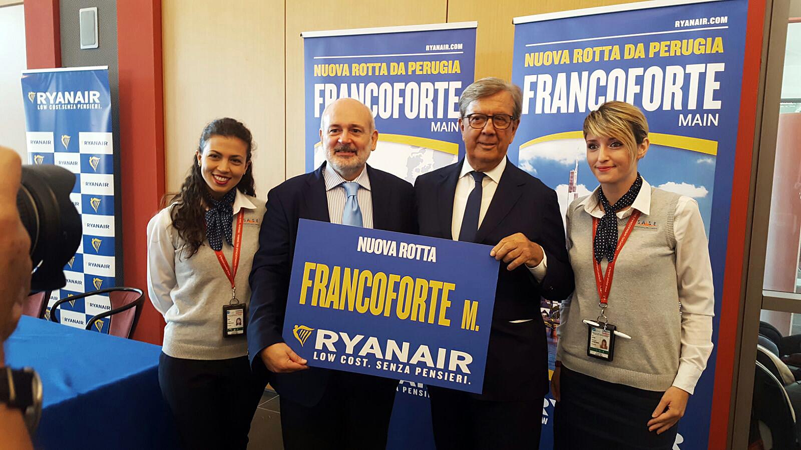 Immagine di sfondo della pagina Ryanair, nuovo volo Perugia-Francoforte 