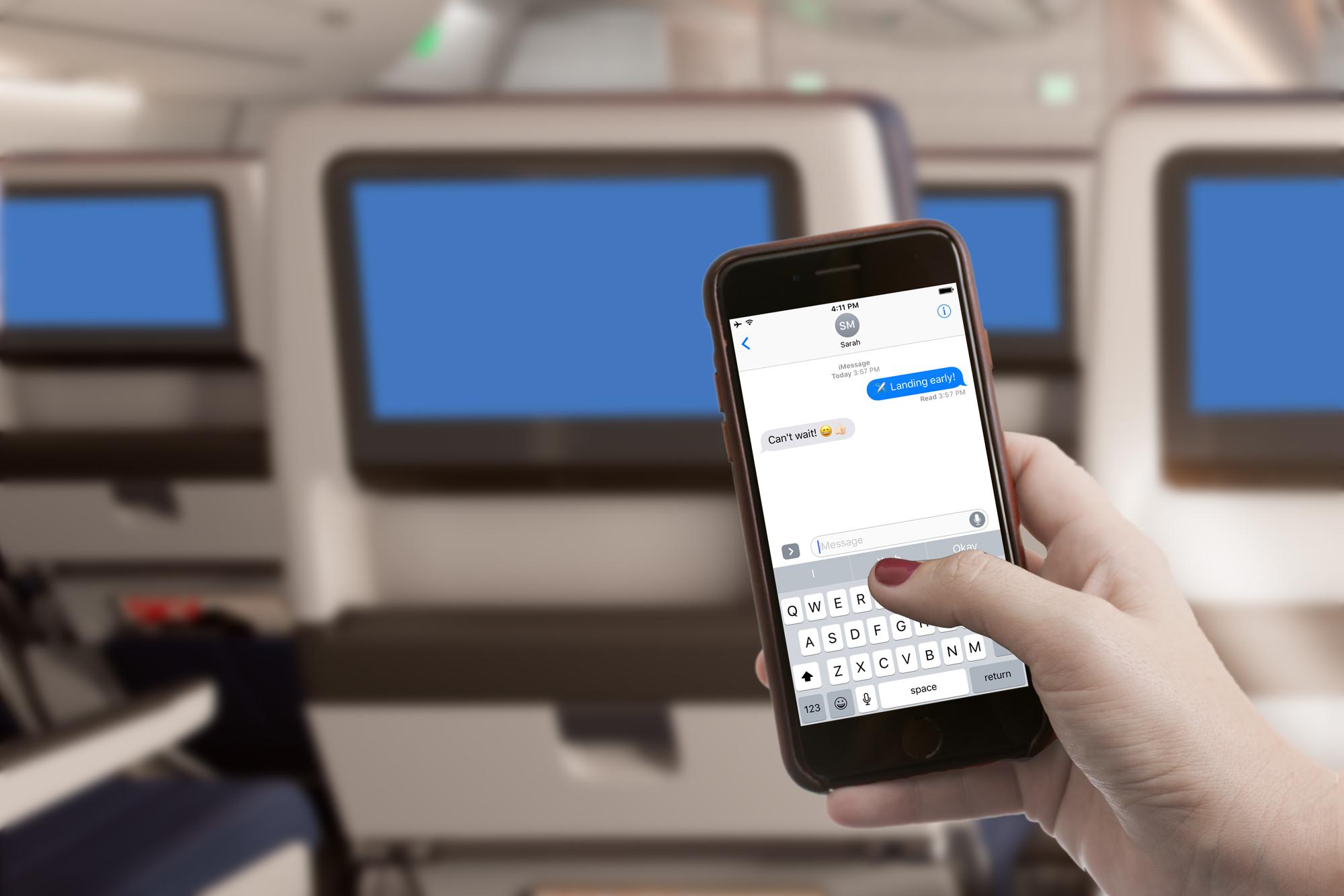 Immagine di sfondo della pagina Delta Air Lines: servizio gratuito di messaggistica
