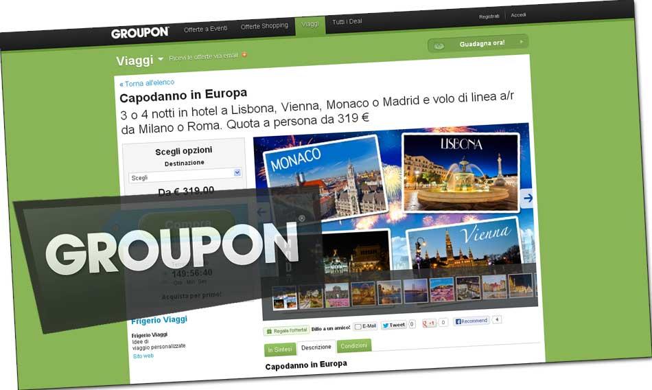 Immagine di sfondo della pagina Groupon: a Rimini con un nuovo tool