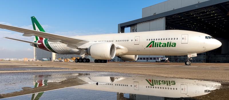 Immagine di sfondo della pagina Alitalia, tracciabilità bagagli 
