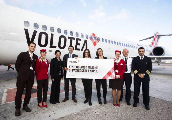 Immagine di sfondo della pagina Volotea, 1 milione di pax a Napoli