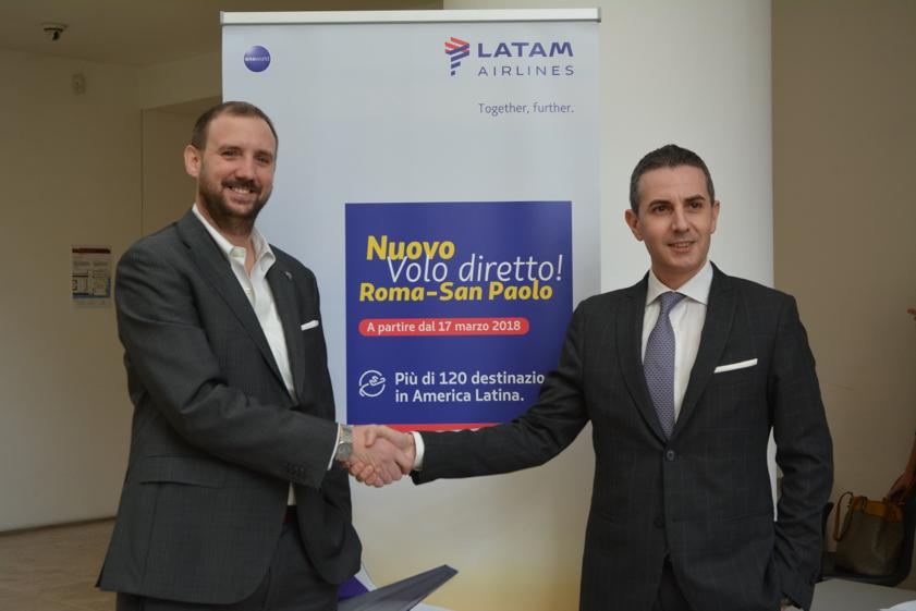 Immagine di sfondo della pagina LATAM Airlines e ADR danno il benvenuto al nuovo volo Roma – San Paolo
