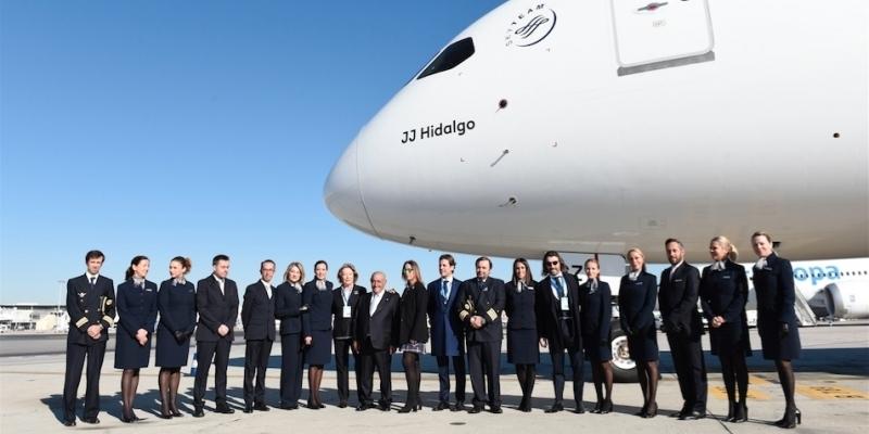 Immagine di sfondo della pagina Air Europa, primo Boeing 787-9